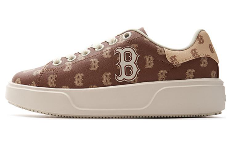 MLB Chunky Classic Slip Resistant Shock Absorbers Low Top Skateboard Shoes Unisex Dark Brown