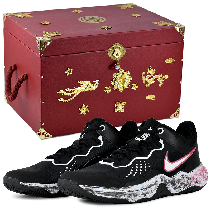Nike Fly By Mid 3 Knight Wing Box Abrasion Resistant Mid Top Basketball Shoes Men's Black White