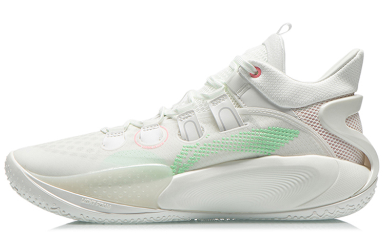 LiNing SONIC 9 Low Slip-Resistant Cushioning Wear-Resistant Low-Top Basketball Shoes Ivory