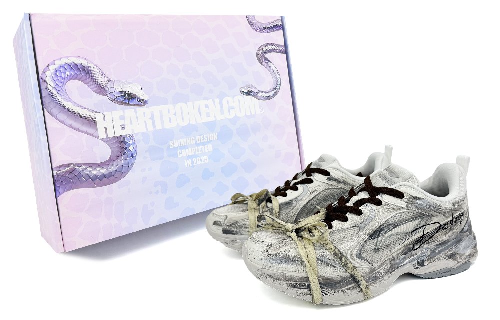 LiNing Cushioning Abrasion Resistant Breathable Low Top Casual Running Shoes Women's Gray White