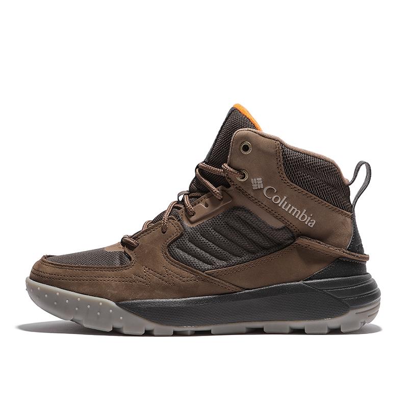 Columbia Anti-Slip And Wear-Resistant Water-Resistant Mid-Top Trekking Shoes Men's Brown
