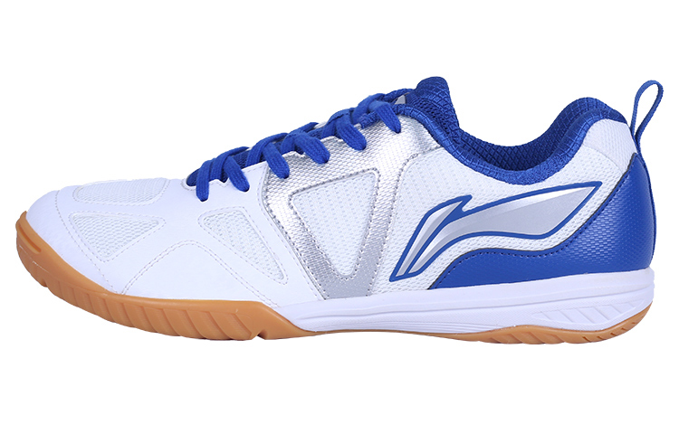 LiNing Cushioning Anti-Slip Wear-Resistant Breathability Low-Top Training Shoes Unisex White Blue
