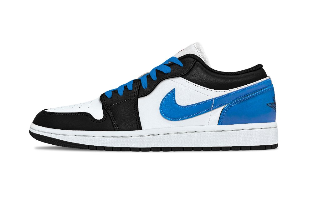 Jordan Air Jordan 1 Royal Blue Low Top Vintage Basketball Shoes Unisex Laser Blue