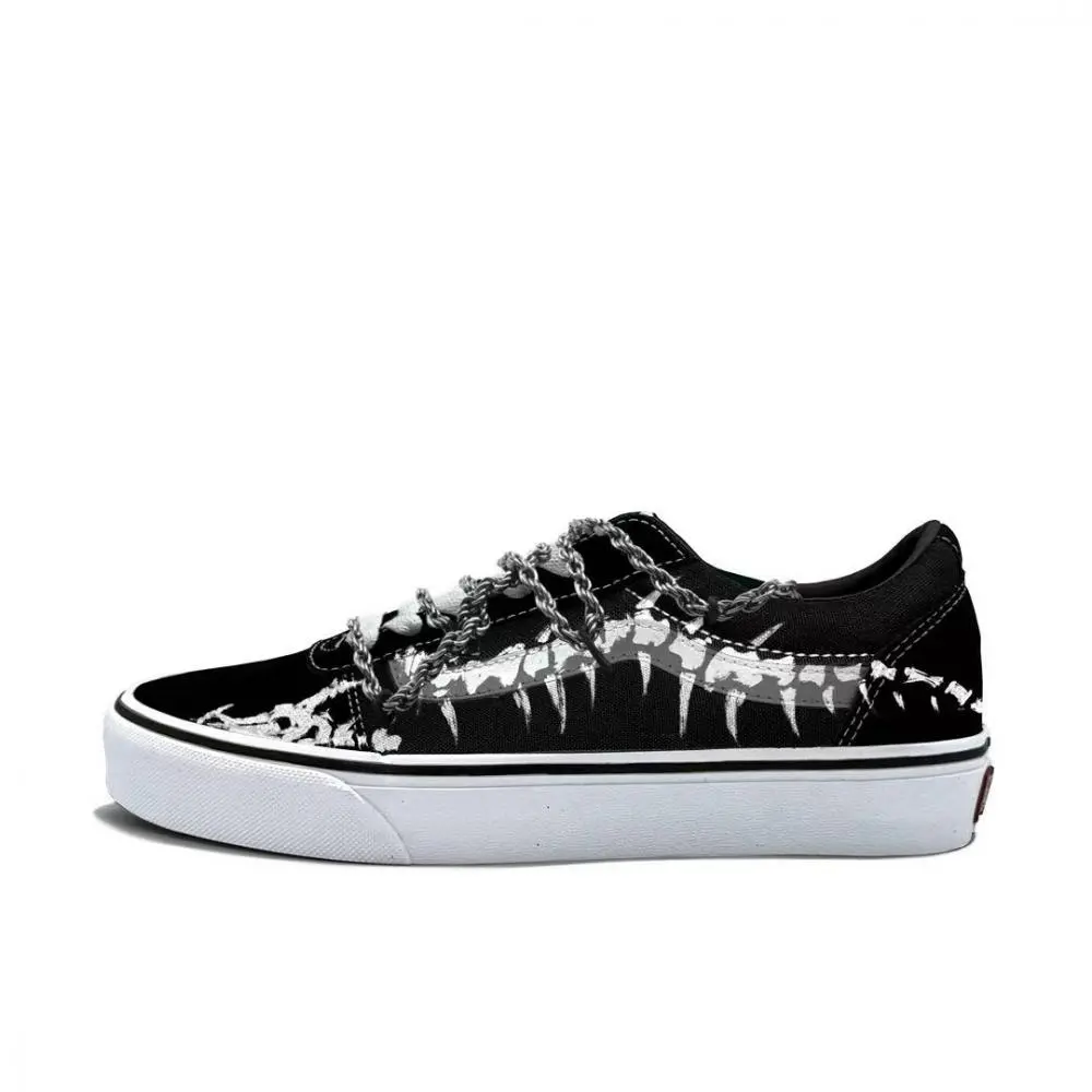 Vans Ward Abrasion Resistant Low top Skateboard Shoes Women's Black White