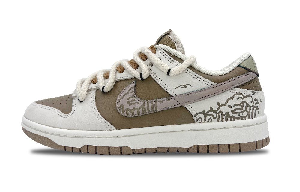 Nike Dunk Low Top Skateboard Shoes Unisex Light Brown