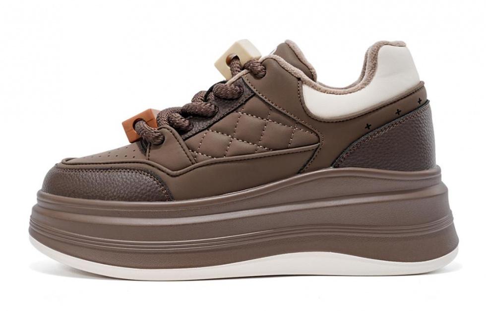 EBLAN Low-Top Skateboard Shoes Women's Coffee