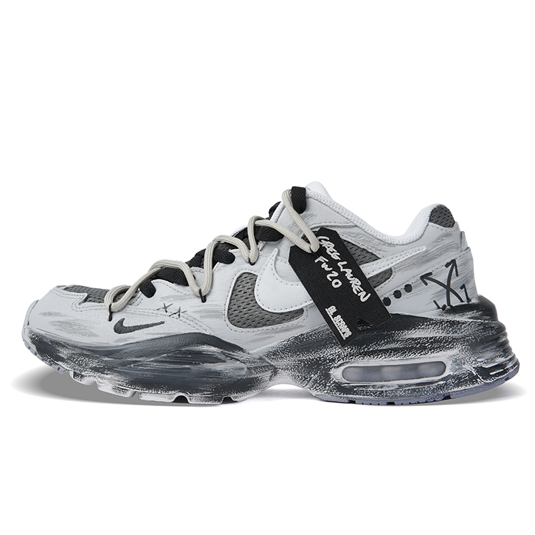 Nike Air Max Fusion Cushioned Slip-Resistant Abrasion-Resistant Low-Top Running Shoes Women's Gray Black