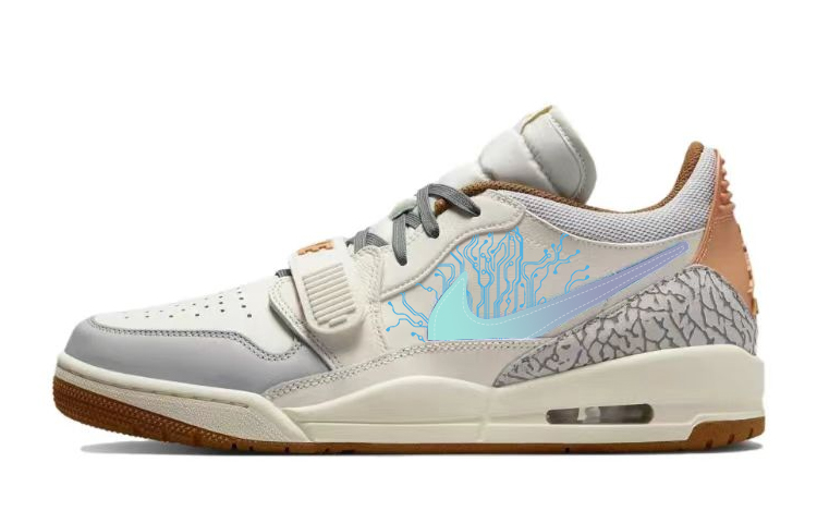 Jordan Legacy 312 Cushioning Anti-Slip Wear-Resistant Breathability Low-Top Vintage Basketball Shoes Men's Beige Brown