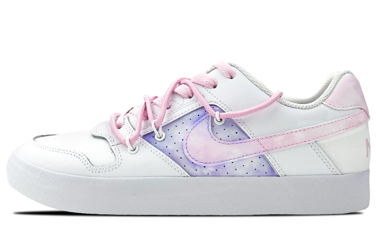 Nike SB Delta Force VULC Anti-Slip And Wear-Resistant Lightweight Low-Top Skateboard Shoes Unisex White Pink Purple