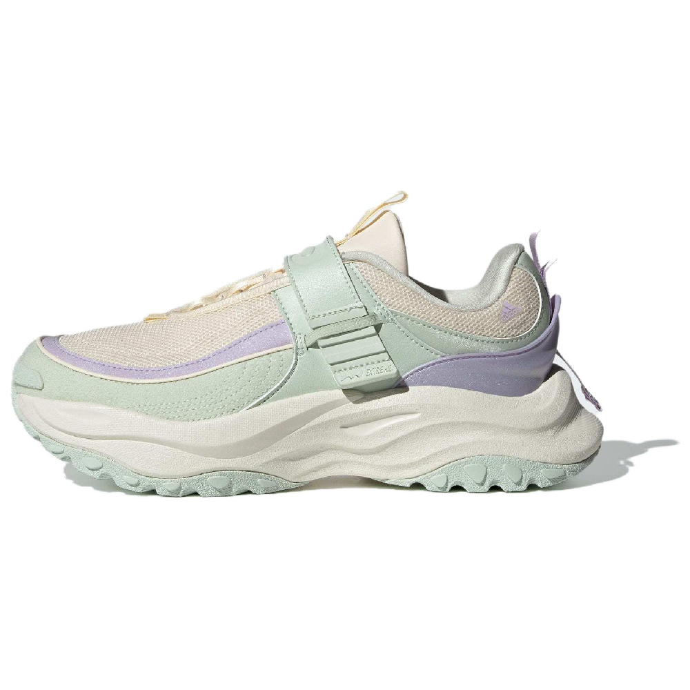 Adidas Maxxwavy Anti-Slip Wear-Resistant Low-Top Casual Running Shoes Women's White Green Brown
