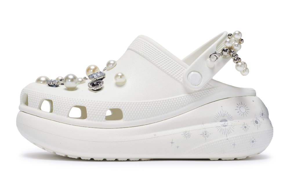 Crocs Classic Clog 811 Manufacture Silver Moon Secret Realm Limited Edition Canvas Bag Clogs Unisex White
