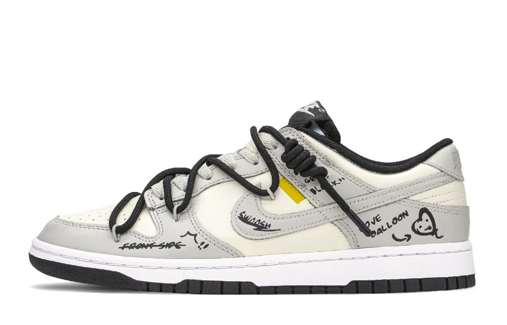 Nike Dunk Skateboard Shoes Women's Low-Top Black/Gray