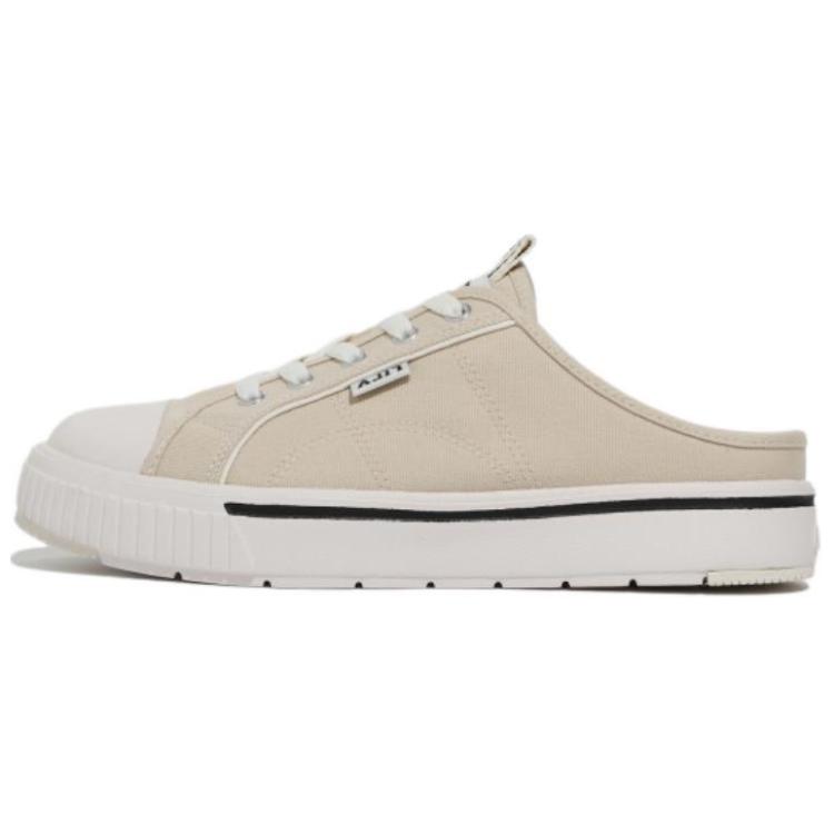 FILA Court Anti Slip Wear Resistant Low Top Canvas Shoes Unisex Beige Korean Style