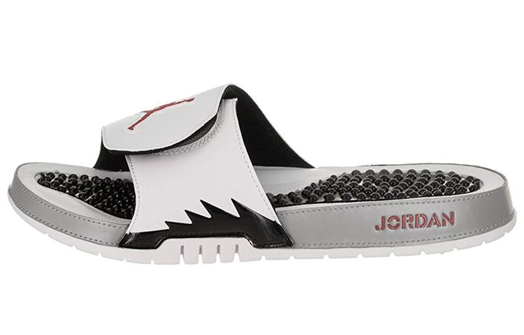 Air Jordan Hydro 5 Slide 'White Red Silver'