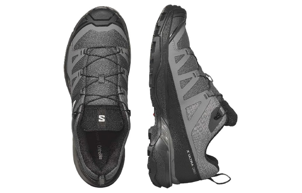 SALOMON X ULTRA 360 Slip Resistant Low Top Hiking Shoes Men's Gray Black