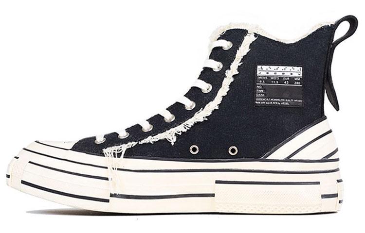 VESSEL G.O.P. Anti-Slip Wear-Resistant High-Top Skateboard Shoes Unisex Black