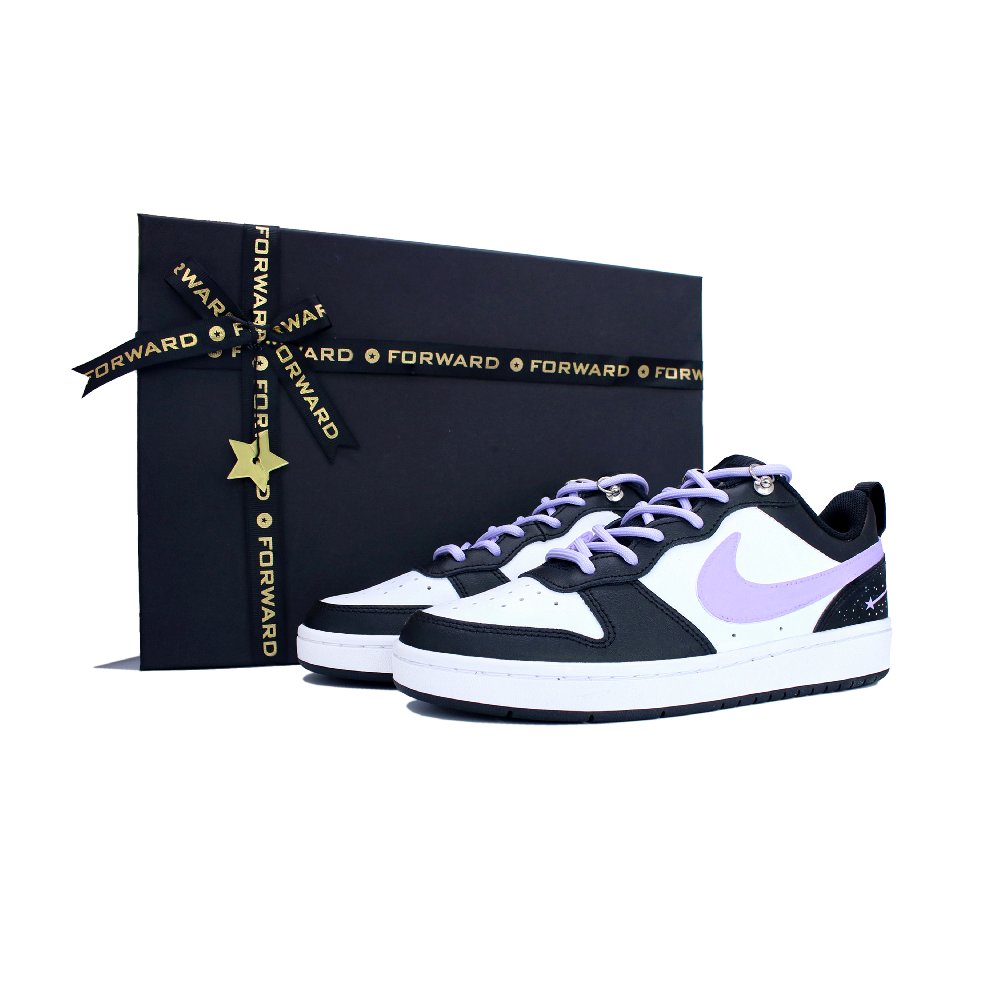 Nike Court Borough Skateboard Shoes Women's Low-Top White/Purple