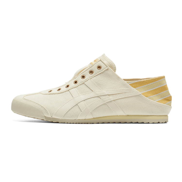Onitsuka Tiger MEXICO 66 Slip Resistant, Breathable, Lightweight Low Top Casual Shoes Unisex Light Yellow