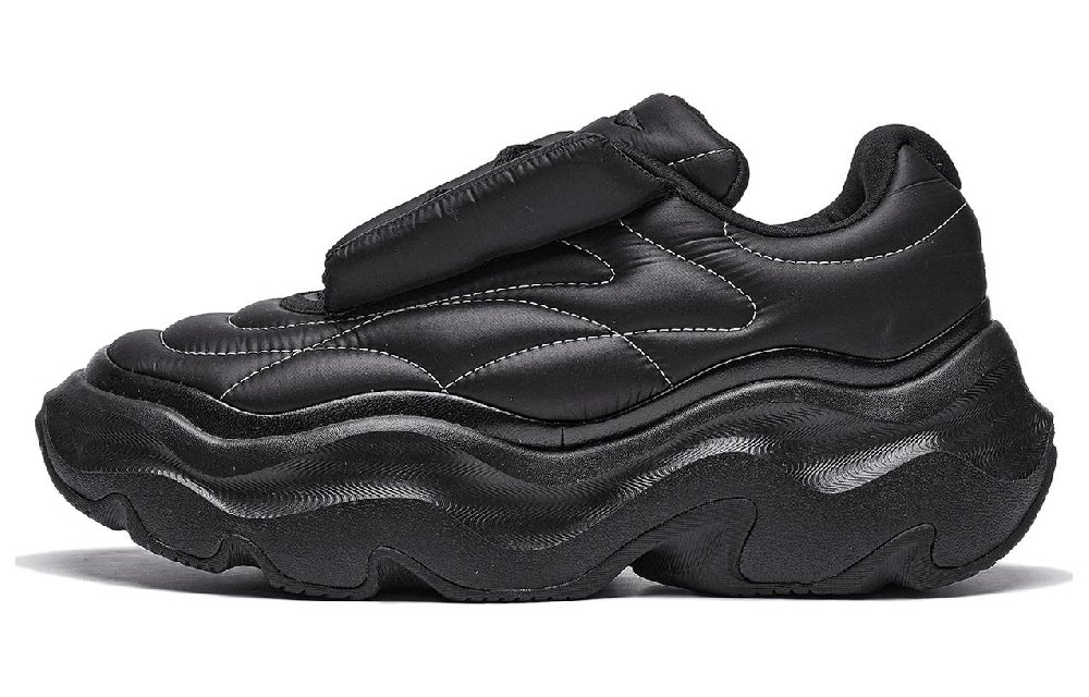 LiNing Puff Platform Anti-Slip Wear-Resistant Low-Top Casual Shoes Women's Black
