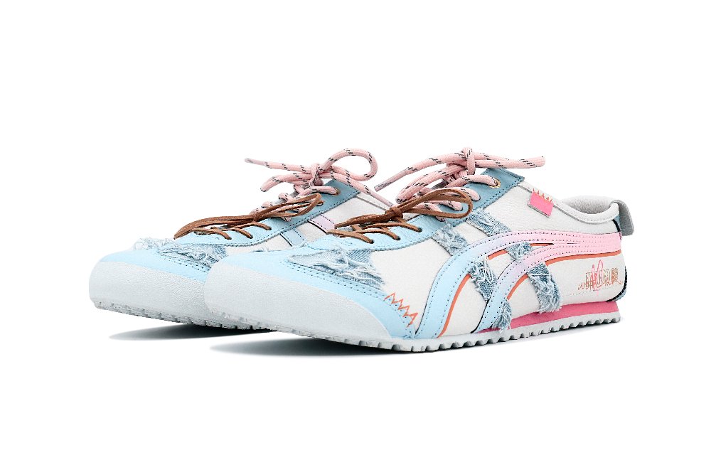 Onitsuka Tiger MEXICO 66 Skateboard Shoes Unisex Low-Top Blue/Gray/Pink