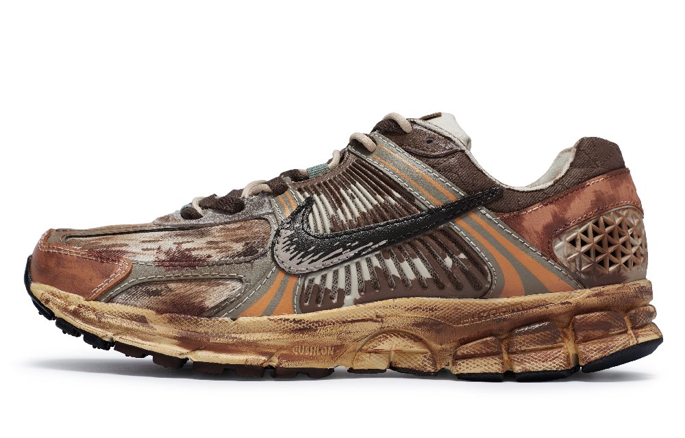 Nike Air Zoom Vomero 5 Low-Top Running Shoes Men's Brown Yellow Orange