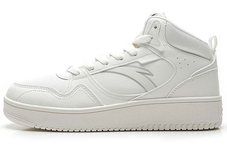 Anta Life Collection Anti-Slip Wear-Resistant High-Top Skateboard Shoes Men's White