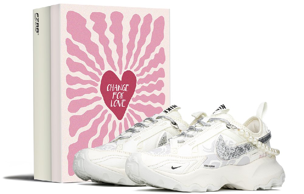 Nike TC 7900 Anti Slip Wear Resistant Low Top Casual Shoes Women's Gray Pink