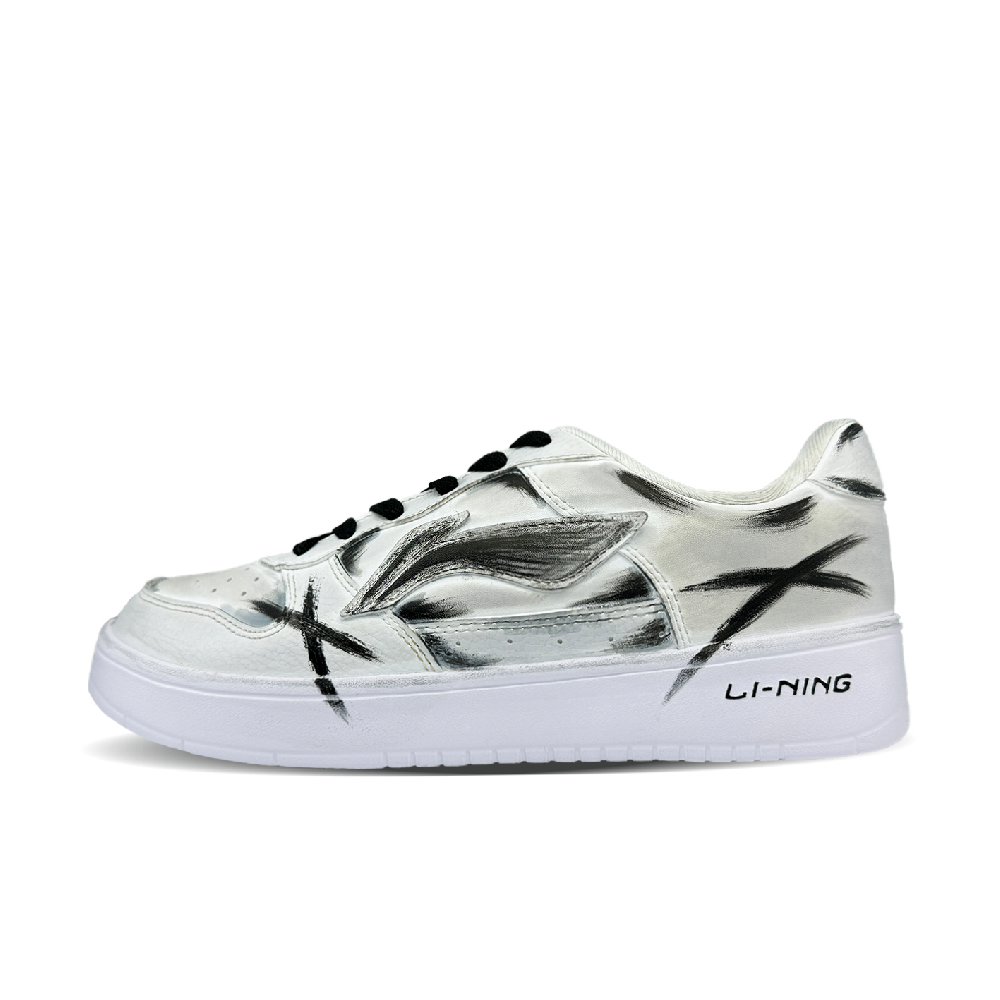 LINING Pontoon Boats Skateboard Shoes Men Low-Top Black Gray
