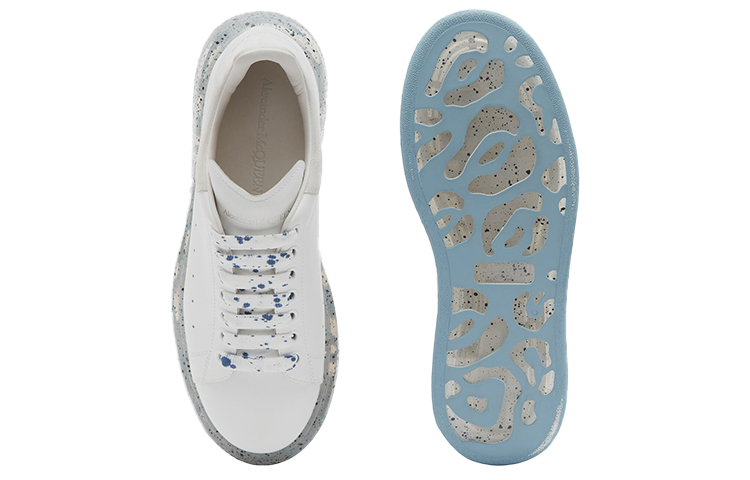 Alexander McQueen Oversized White Splatter Blue