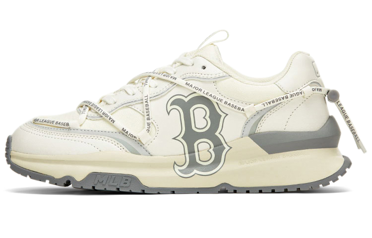 MLB Chunky Runner Anti-Slip Wear-Resistant Low-Top Casual Shoes Unisex Ecru