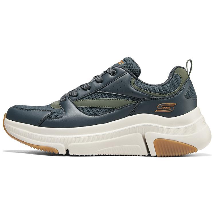 Skechers Slip-Resistant Low-Top Casual Shoes Men's Dark Gray