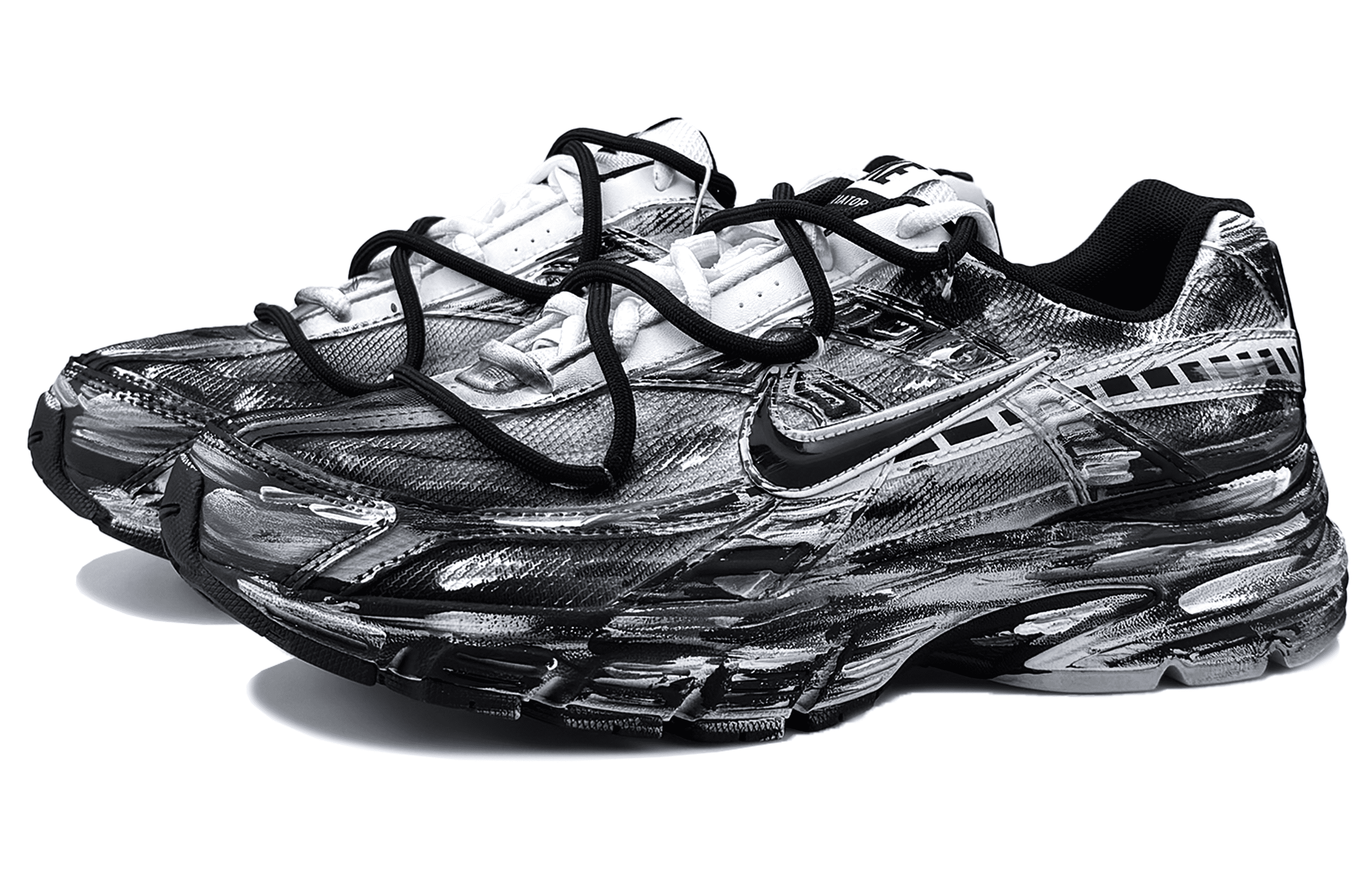 Nike Initiator Abrasion Resistant Low Top Running Shoes Men's Black White купить в интернет-магазине Yoocart с быстрой доставкой по России.