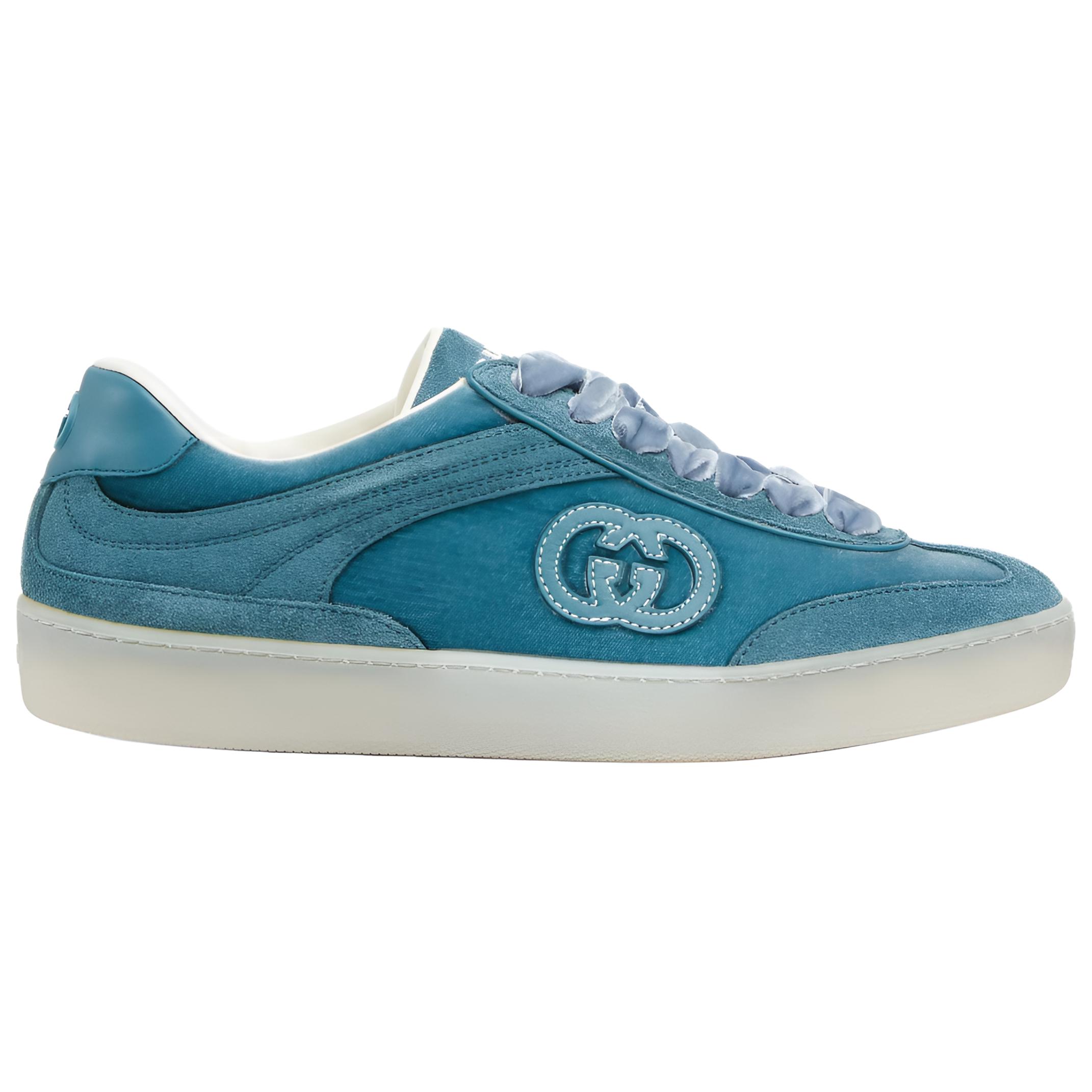 GUCCI G75 Low top Skateboard Shoes Women's Dark Cyan