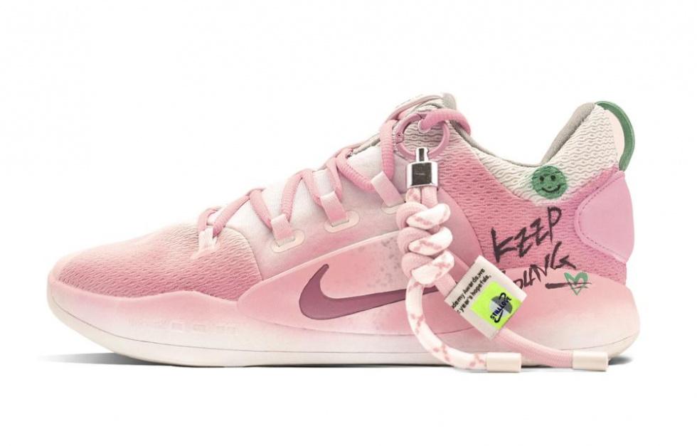 Nike Hyperdunk X Low 10 Anti-Slip Wear-Resistant Low-Top Basketball Shoes Men's Pink White