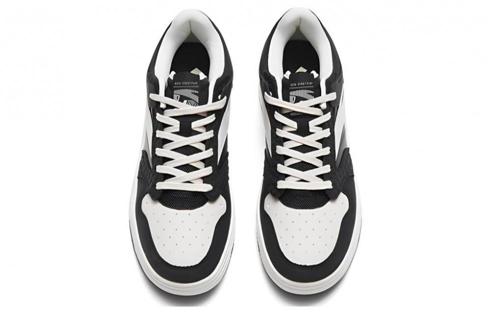 Anta Street Naughty Anti Slip Wear Resistant Low Top Skateboard Shoes Women's Black White
