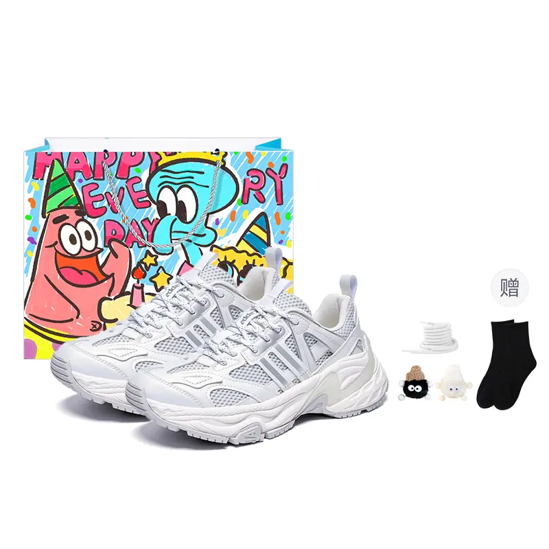 Kappa Cushioned Slip Resistant Abrasion Resistant Low Top Chunky Sneakers Unisex Gray Silver