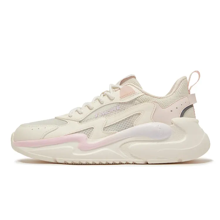 361° Abrasion Resistant Breathable Slip Resistant Low Top Casual Shoes Women's White Pink