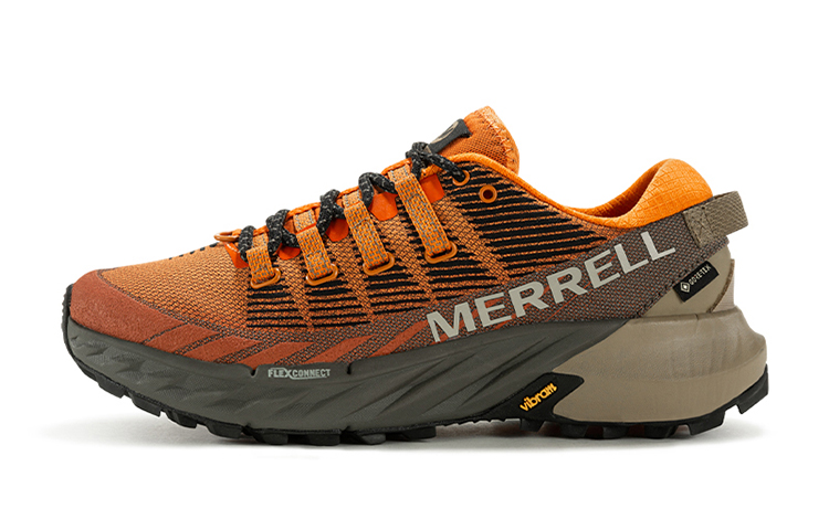 MERRELL Agility Peak 4 Slip Resistant, Waterproof, And Breathable Low Top Running Shoes Men's Orange