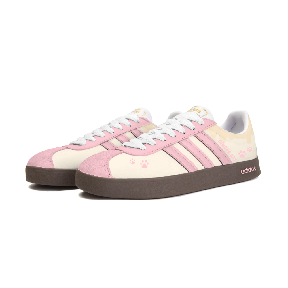 Adidas Neo VL Court 2.0 Skateboard Shoes Unisex Low Top Pink/Yellow