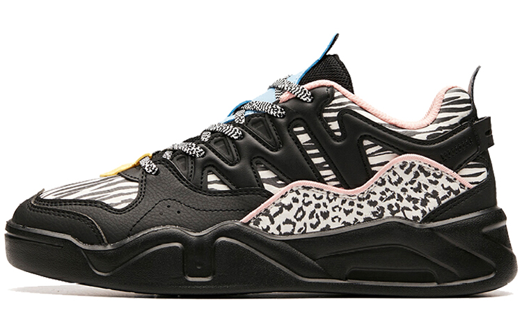 Anta Life Collection Low-Top Skateboard Shoes Women's Black Pink Blue