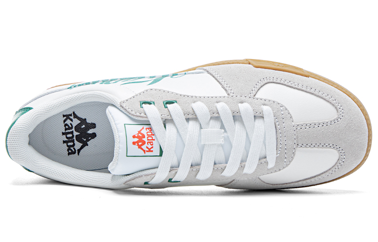 Kappa Low Top Skateboard Shoes Unisex White Gray Green