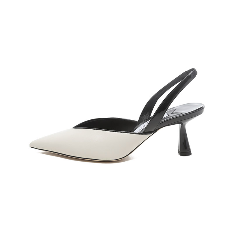 Jimmy Choo Spool Heel High Heels 6.5cm Women's White Black