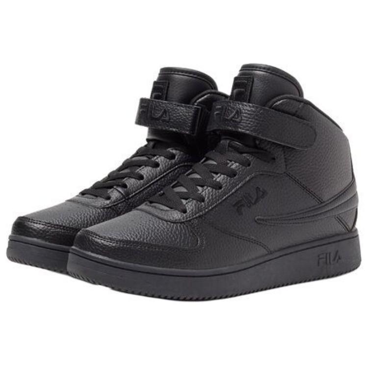 FILA A HIGH Anti Slip Wear Resistant High Top Skateboard Shoes Men's Black