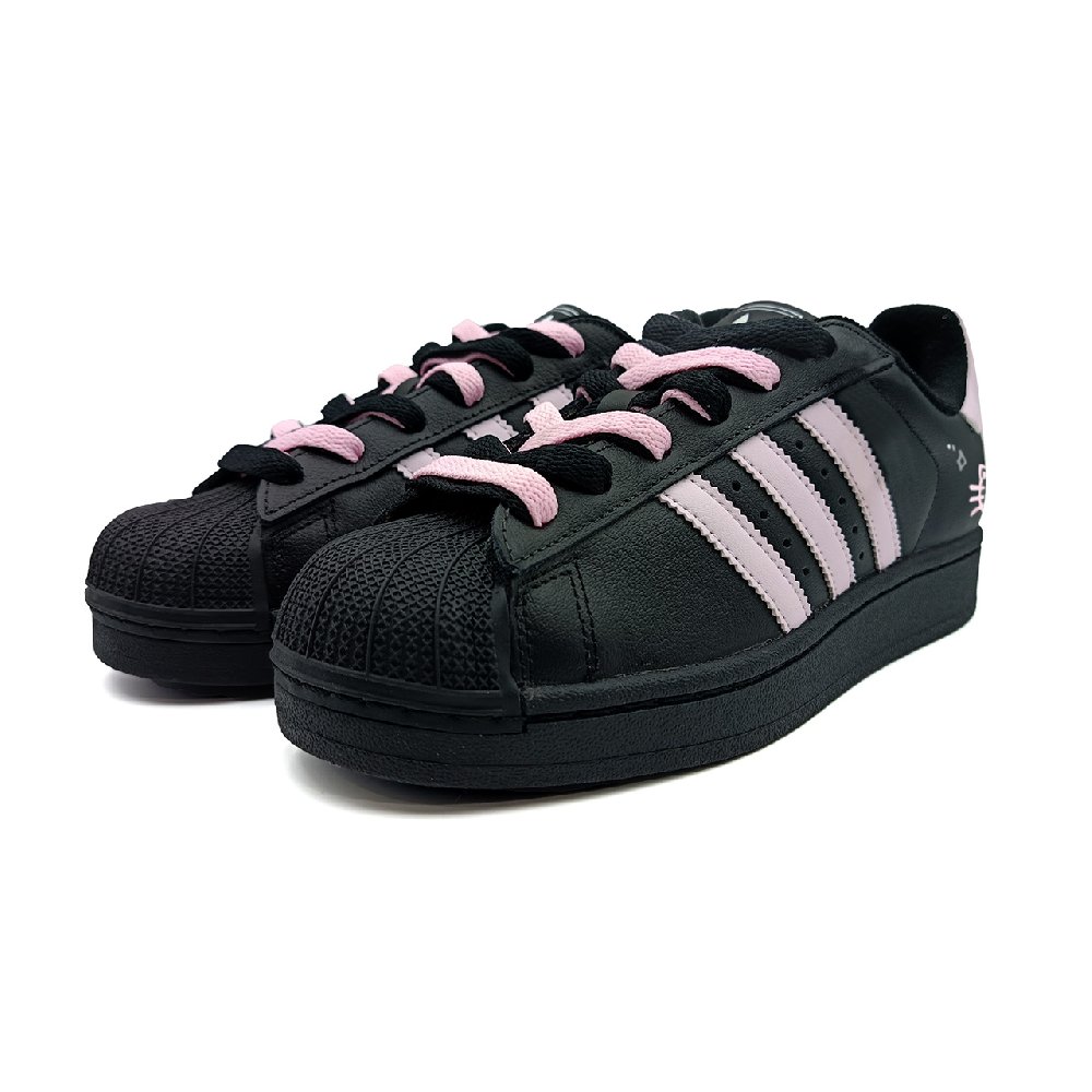 Adidas Originals Superstar 2 Low Top Skateboard Shoes Women's Black Pink