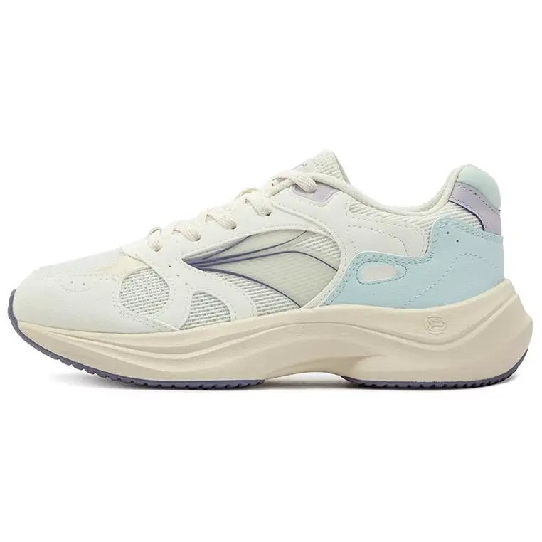 361° Anti Slip Wear Resistant Low Top Casual Running Shoes Women's White Blue Purple