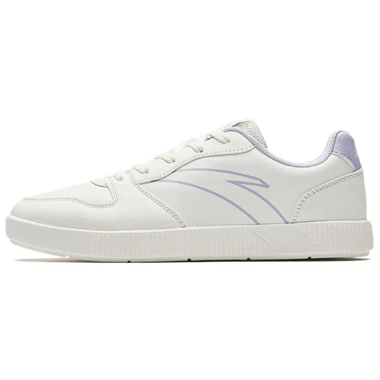 Anta Abrasion Resistant Lightweight Height Increasing Low top Skateboard Shoes Women's White