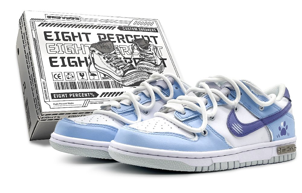 Nike 'Pure Platinum' Anti-Slip Wear-Resistant Low-Top Skateboard Shoes Men's Blue Purple