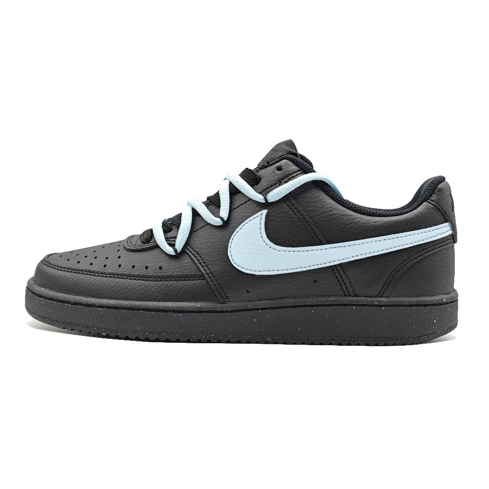 Nike Court Vision Low Slip Resistant Low Top Skateboard Shoes Unisex Black Blue