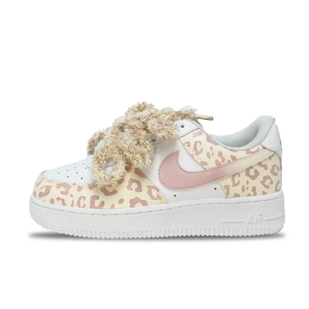 Nike Air Force 1 Low top Skateboard Shoes Women's White Pink