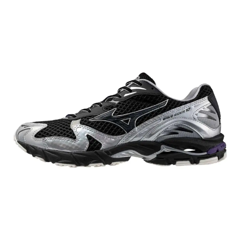 Mizuno Wave Rider 10 Abrasion Resistant Low Top Training Shoes Unisex Black